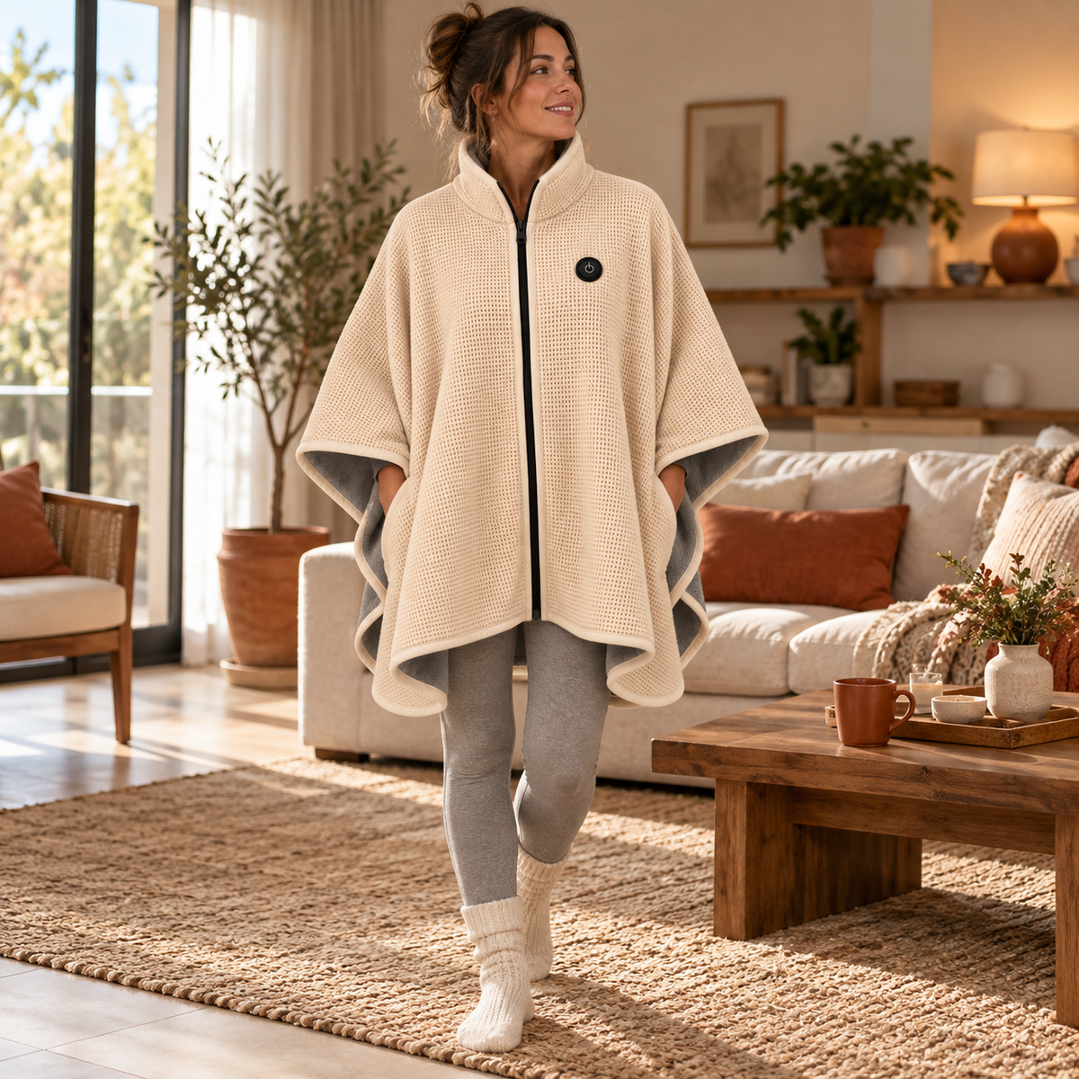 Heated Poncho: 8 Hours of Cozy Warmth