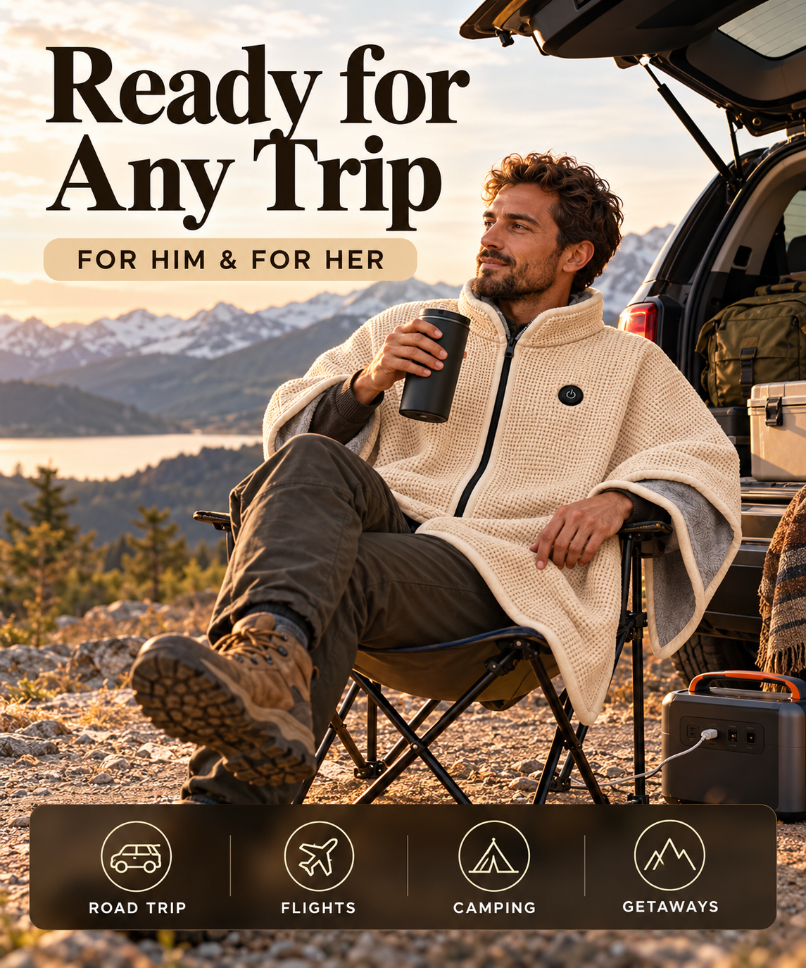 Heated Poncho: 8 Hours of Cozy Warmth
